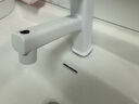 hawen【德國】面盆水龍頭洗臉盆家用洗手池臺衛生間浴室抽拉式冷熱龍頭 雅白丨面盆抽拉水龍頭丨潔面漱口 配80cm冷熱管丨拒絕生銹漏水 曬單實(shí)拍圖