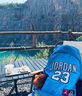 Jordan耐克AJ喬丹23號美式學生雙肩包 大容量多袋戶外通勤   北卡藍 曬單實拍圖