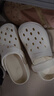 名創(chuàng)優(yōu)品（MINISO）洞洞鞋男女夏季外穿涼鞋防滑厚底踩屎感包頭涼拖鞋 卡其+海洋星星 曬單實拍圖