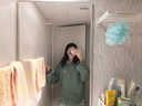 莜仙格大碼女裝300斤ins連帽衛衣男韓版潮刺繡秋冬學(xué)生遮肉胖妹妹外套女 綠色 XL 建議 110-140斤 曬單實(shí)拍圖