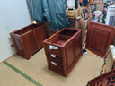 王木匠 紅木家具 緬甸花梨（學名：大果紫檀）辦公桌 實木電腦書桌椅組合老板桌寫字臺 1.6米辦公桌+官帽椅 曬單實拍圖