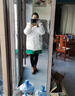 布力潘初中生羽絨服女15-18歲加厚亮面免洗衣中長(cháng)款韓版寬松冬季外套 純黑色 3XL 150-165斤 曬單實(shí)拍圖