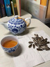 七遇陶瓷茶壺單壺青花瓷功夫茶具景德鎮白瓷家用中式水壺大紅袍綠茶 纏枝蓮-300ML小號茶壺 曬單實(shí)拍圖