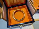 老鋪黃金古法手工足金手環(huán) · 富貴圓滿手鐲（寬邊款） 55號金重約54.6g 曬單實(shí)拍圖
