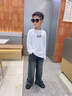 G.DUCKKIDS小黃鴨童裝男童牛仔褲春秋新款中大童男孩兒童寬松老爹褲直筒褲子 藍色-單褲 160 曬單實(shí)拍圖