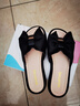 品牌特價(jià)斷碼清倉軟皮踩屎感拖鞋女2025夏季外穿厚底蝴蝶結一字拖 黑色 40 曬單實(shí)拍圖