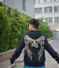 BOY LONDON【燦若繁星】秋情侶外套重工連帽開衫衛(wèi)衣N06904 黑色七彩翅膀 M 曬單實拍圖