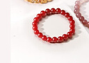 周六福 水晶瑪瑙玉髓手串男女款綠幽靈超七招財手鏈禮物 增強自信--朱紅瑪瑙 8mm 曬單實(shí)拍圖