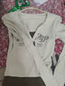 柯蘭娜甜酷修身短款上衣美式復古印花撞色假兩件長(cháng)袖t恤女洋氣別致小衫 杏色長(cháng)袖 L 105-115斤 曬單實(shí)拍圖