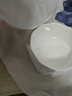 潔雅杰陶瓷面碗家用大號白瓷碗釉下彩6英寸大碗 米飯碗2只裝豎紋白瓷 曬單實拍圖
