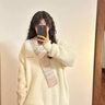 FOX.G女士毛衣針織衫女裝秋裝新款2025年上衣女款打底衫內搭可外穿洋氣 圍巾拼接設計感針織衫 均碼 【建議120斤左右內】 曬單實(shí)拍圖