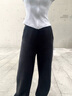 蕉內(nèi)【劉浩存同款】非常褲505Regular女士空氣棉香蕉闊腿衛(wèi)褲休閑女褲 黑色 M 曬單實拍圖