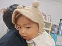 貝娜茜嬰兒帽子春秋款寶寶男小月齡嬰幼兒針織帽毛線(xiàn)帽保暖護耳女秋冬季 曬單實(shí)拍圖