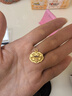 六桂福珠寶黃金吊墜平安如意鎖包足金999.9長(cháng)命鎖送女友送寶寶生日禮物 5.0g 曬單實(shí)拍圖