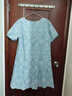 MsShe【全棉重工刺繡連衣裙】大碼女裝2025夏裝胖mm巨遮顯瘦裙子 刺繡全棉-冰河藍色現貨 3XL 曬單實(shí)拍圖