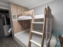 寢舒堡（SLeep castle）兒童上下床雙層床衣柜床一體小戶(hù)型高低床大人平行子母床 上下床+掛梯 1200mm*1900mm 曬單實(shí)拍圖