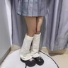 曇蓓漫堆堆襪女夏季薄款腿套長筒純色襪子春秋針織闊腿襪y2k辣妹亞文化 y2k堆堆襪套【白色】約50CM 曬單實(shí)拍圖