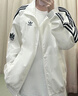 adidas情侶款復(fù)古風(fēng)梭織立領(lǐng)夾克外套男女秋季阿迪達(dá)斯官方三葉草 亮白 XS 曬單實(shí)拍圖