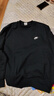 耐克男子法式毛圈圓領(lǐng)衛衣輕便柔軟舒適耐穿上衣NIKE CLUB BV2667 010黑/(白) XL 曬單實(shí)拍圖