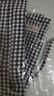 無(wú)印良品（MUJI）女式 泡泡紗輕便七分褲褲子女款25年秋季寬松闊腿褲女裝BE1Z8A5A 黑色格紋 S (155/62A) 曬單實(shí)拍圖