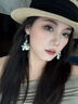 鹿珊伍耳環(huán)女法式鳶尾花長款耳釘夏海邊高級感度假旅游氣質(zhì)百搭耳飾配飾 長款鳶尾花流蘇耳釘 【懸浮盒裝】 曬單實拍圖