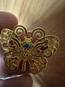 金小貅黃金花絲蝴蝶吊墜琺瑯蝴蝶掛墜足金傳家金編繩正品送媽媽送女友 2g,花絲蝴蝶吊墜-金重多退少補-配合金項鏈 曬單實拍圖