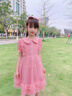 WVD美國品牌連衣裙2025新款兒童裙子小女孩洋氣公主裙春秋款蓬蓬紗裙粉紅色送蝴蝶結 粉紅色送蝴蝶結100 CM 曬單實(shí)拍圖