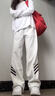 燦圖美式復古三條杠運動(dòng)休閑褲男秋冬季潮牌寬松微喇衛褲高街彎刀褲子 白灰色【常規款】 XL 曬單實(shí)拍圖