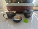 鎧斯（KEITH）純鈦功夫茶具隕石黑款 戶(hù)外野餐茶具套裝鈦茶壺創(chuàng  )意蓋碗旅行茶具 Ti3917鈦功夫茶具5件套 送隨行包 曬單實(shí)拍圖