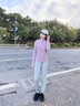 陶芙（taofu）防曬運動(dòng)服套裝女夏季專(zhuān)業(yè)健身速干皮膚衣戶(hù)外公路自行車(chē)騎行裝備 粉紫色兩件套（灰褲） S 曬單實(shí)拍圖