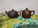 庫存宜興純手工茶壺紫砂壺老壺原礦老一廠(chǎng)老料紫砂壺庫存宜興老式 49款景舟像章井欄 350ml 曬單實(shí)拍圖