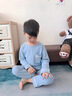莫代爾兒童睡衣男童春秋韓版純棉男孩大童長袖空調服小孩秋季家居服套裝 872#深藍色 150cm 建議身高140-150cm9-10歲 曬單實拍圖