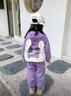 ONEDEW童裝女童春秋套裝2025新款洋氣時(shí)髦兒童卡通運(yùn)動(dòng)連帽外套女孩 紫色 110 cm 均碼 曬單實(shí)拍圖