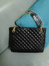小香風(fēng)真皮包包女包大容量托特菱格鏈條包女士百搭單肩斜挎腋下包 黑色淺金鏈條配皮 送女朋友情人老婆閨蜜女生日禮物 曬單實(shí)拍圖