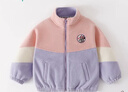 迪士尼寶寶（Disney Baby）童裝男女童學(xué)院風(fēng)米奇時(shí)尚休閑百搭舒適保暖搖粒絨外套秋冬季新款 233S1853粉紫 90 曬單實(shí)拍圖