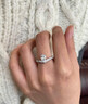 IDC鉑金鉆戒人工培育鉆石水滴圍鑲18k金1克拉結婚戒指國慶節生日禮物 pt950鉑金D色/VVS/NGIC證書(shū) 50分【重金版】 曬單實(shí)拍圖