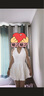 UR七夕2025夏季新款女裝時(shí)尚氛圍感短款花邊掛脖連衣裙UYU750069 本白 (偏短) M 曬單實(shí)拍圖