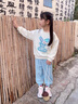 G.DUCKKIDS小黃鴨女童春裝套裝2025新款洋氣兒童裝女孩衣服秋季寶寶運動(dòng)衛衣 粉色庫洛米撞色【春秋款】 130 建議120-125cm5-6歲 曬單實(shí)拍圖