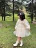 G.DUCKKIDS小黃鴨童裝女童連衣裙春秋裝2025新款兒童裙子洋氣女孩寶寶公主裙 奶茶裙 90 建議1~2歲【 80-90cm】cm 曬單實拍圖