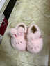 JIOESC兒童棉拖鞋冬季包跟防滑厚底居家保暖室內防滑加絨加厚兔子棉鞋 粉色兔子【包跟】 34 - 35碼內長(cháng)20.5cm 曬單實(shí)拍圖
