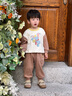 minibala[小飛象聯(lián)名]巴拉男女童寶寶入園套裝上學(xué)柔軟長(cháng)袖長(cháng)褲2025秋新款 咖啡A51212 入園上學(xué)可愛(ài)百搭 90 曬單實(shí)拍圖