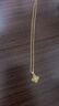 老鋪黃金古法手工足金項鏈 · 十字金剛杵（1號）鉆飾吊墜（金鏈款） 小號鎖骨鏈款金重約8.39g 曬單實(shí)拍圖
