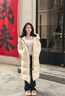 羽淘長(zhǎng)款羽絨服女2025新款時(shí)尚加厚保暖羽絨外套中長(zhǎng)款過(guò)膝極寒防寒服 米白色 S 【建議100-115斤】 曬單實(shí)拍圖