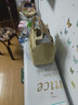 鵬境帆布手提包外出簡(jiǎn)約小巧飯袋包立體手拎包通勤加厚上班便當寶媽 搞怪小熊小方包【卡其色】 曬單實(shí)拍圖