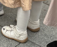 全棉時(shí)代兒童連褲襪抗菌打底褲褲襪女寶寶舞蹈襪透氣女童 白色100cm 曬單實(shí)拍圖