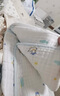babycare初生嬰兒全棉抱被安撫調(diào)溫產(chǎn)房新生兒包被4層莫利亞淺灰紫90*90 曬單實(shí)拍圖