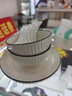 萬(wàn)享歐式輕奢陶瓷餐具碗碟套裝釉下彩碗具飯碗菜盤(pán)碗筷碗套裝18頭 曬單實(shí)拍圖