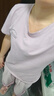 纖蕓沐短袖t恤女寬松夏季顯瘦減齡圓領百搭休閑半袖上衣純棉短袖女 芋紫（邊CREATI） L 建議110-120斤 曬單實拍圖