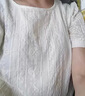 紅蜻蜓 短袖t恤女2025年夏季新款女裝棉麻短袖女正肩女士打底上衣衫 杏色短袖 XL 【建議120-130斤】 曬單實(shí)拍圖