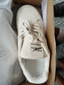 香港潮牌小白鞋女配裙子2025年春季新款百搭奶fufu厚底運動(dòng)鞋板鞋 米白色 39 曬單實(shí)拍圖